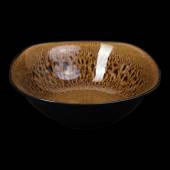 Салатник квадратный 600мл 168мм, коричневый Tvist Madeira фк6109