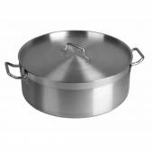 Котел нерж. 10л  d=32 см. h=12 см. тройное дно с крышк. (индукция) 3509 Котел нерж. 10л  d=32 см. h=12 см. тройное дно с крышк. (индукция) 3509