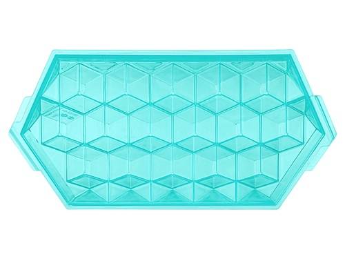 Форма для льда пластик на 16 ячеек 25*25 мм. зеленая Рестола 431225209