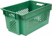 Ящик 600*400*300 мм. для овощей конусный перфорир., зеленый 71467 Ящик 600*400*300 мм. для овощей конусный перфорир., зеленый 71467