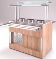 Мармит первых блюд Refettorio (шведский стол островной) RМ41АD нерж. столешница, 2 супницы Мармит первых блюд Refettorio (шведский стол островной) RМ41АD нерж. столешница, 2 супницы