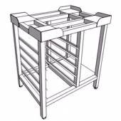 ППН Подставка с  5-ю направляющими для пароконвектомата 900*900*850