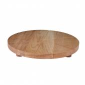 Доска для подачи пиццы d=450*20 мм. на 6 сегментов с ножками, бук 1853