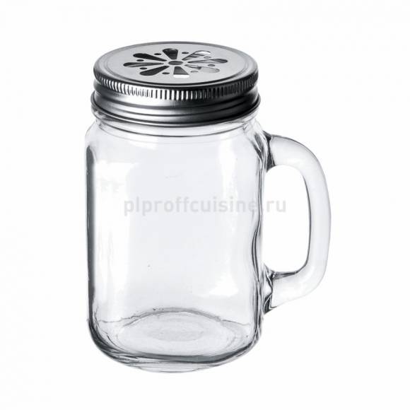 Банка c крышкой и ручкой для подачи коктейлей 700мл ZF17042403  81200138 56886 /24/