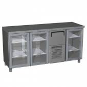 Стол холодильный T57 M3-1-G 9006-29 корпус серый, с бортом, планка (BAR-360С) Стол холодильный T57 M3-1-G 9006-29 корпус серый, с бортом, планка (BAR-360С)