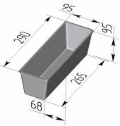 Форма для хлеба Спика Тостерная 1 секция (290х95х95мм)