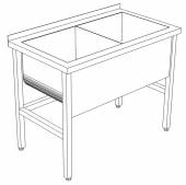 ВМ2 Ванна моечная сварная 2-х секционная 1600*400*850 гл.400 с бортом ВМ2 Ванна моечная сварная 2-х секционная 1600*400*850 гл.400 с бортом