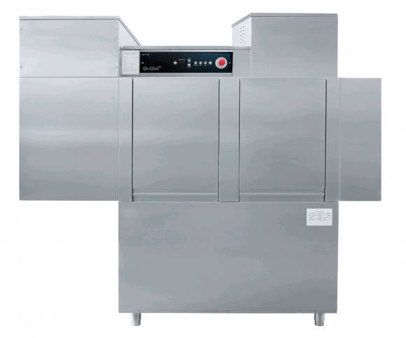 Посудомоечная машина туннельного типа Абат МПТ-2000 (теплообменник) слева-направо