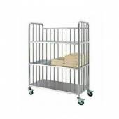 Тележка-стеллаж для прачечной ТП20 ОЛДАК нерж. 3 полки, 3 борта, г/п 300кг Тележка-стеллаж для прачечной ТП20 ОЛДАК нерж. 3 полки, 3 борта, г/п 300кг