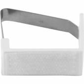 Зажим для скатерти белый с липучкой пластина 1739 /1/100/ Зажим для скатерти белый с липучкой пластина 1739 /1/100/