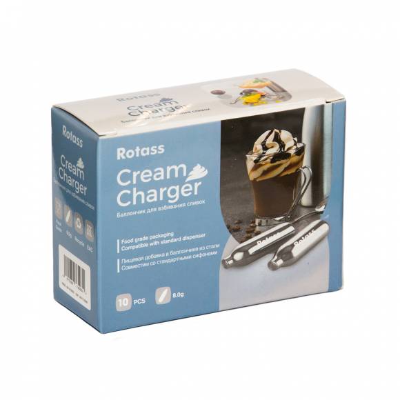 Баллончики для взбивания сливок (N2O) 10 шт. Proff Cuisine Cream Charger "ROTASS"