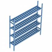 Cтеллажная система Polair LOAD.ME poly 4 яруса 1800x500x1800 18AL.4PP50.18B