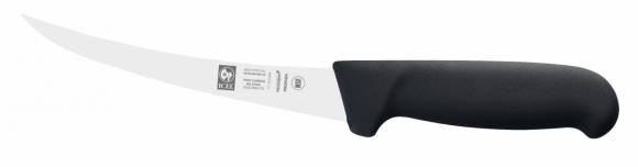 Нож обвалочный 130/260 мм. изогнутый (гибкое лезвие) черный SAFE Icel 28100.3857000.130