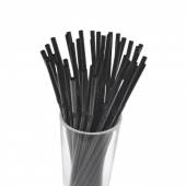 Трубочка для коктейля 0,5х21см черная с гофрой 1000шт/уп  в ПВХ коробе