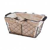 Подставка для хлеба металлическая с хлопковой вставкой 25*15,5*12 см, P.L. Proff Cuisine MCB7005-S-U