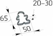 Форма кондитерская "Пряничный человечек" 65х50мм h=20мм нерж. Форма кондитерская "Пряничный человечек" 65х50мм h=20мм нерж.