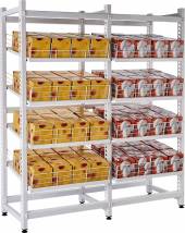 Стеллаж гравитационный конечная секция 787х580х2035 мм 