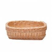 Корзина для хлеба прямоуг. 18*12*6 см. бежевая полиротанг MGprof 69552 Корзина для хлеба прямоуг. 18*12*6 см. бежевая полиротанг MGprof 69552