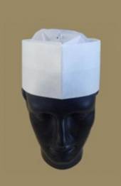 Пилотка поварская одноразовая h=105мм АВ-030 бумажная белая /200/