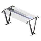 Полка настольная Gastrolux ПН-104/V/П/3  стеклянная, с козырьками