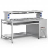 Стол фасовочный островной с охл. ванной и тепловой пов. RoboLabs СФО-190 Стол фасовочный островной с охл. ванной и тепловой пов. RoboLabs СФО-190