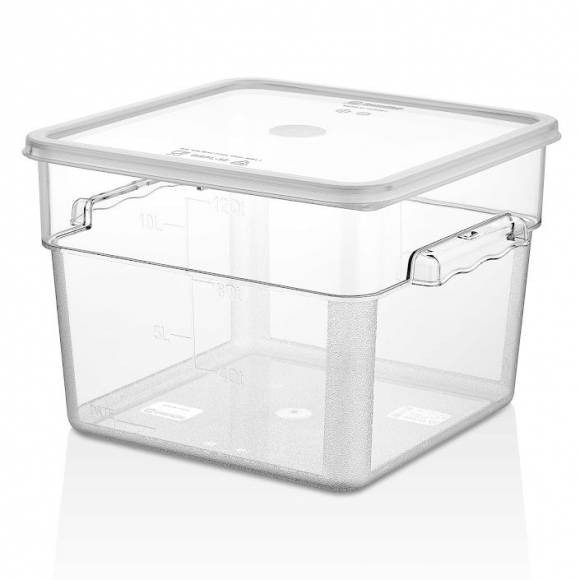Контейнер для продуктов квадр. 11,4 л. 28*28*21 см. с мерн.шкалой, прозрач, поликарб., б/кр GP 80468