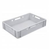 Контейнер 600х400х120мм морозостойкий пластик белый 65524
