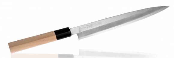 Нож Янаги для сашими традиционный Tojiro Japanese Knife 210мм сталь Мо-V 2 слоя, рукоять деревоF-946