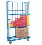 Тележка-стеллаж для белья ТБ122 ОЛДАК 3 полки, стенки сетчатые г/п 150кг