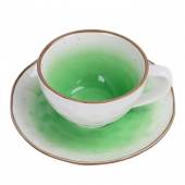 Чайная пара 240 мл, фарфор,зеленый цвет "The Sun" P.L. 170637 /1/ Чайная пара 240 мл, фарфор,зеленый цвет "The Sun" P.L. 170637 /1/