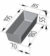 Форма для хлеба Спика 14 (195 х 85 х 55 мм)   Форма для хлеба Спика 14 (195 х 85 х 55 мм)