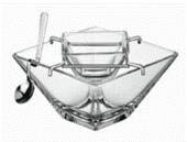 Икорница с емкостью для льда и ложкой Torcello Vidivi стекло 62885 03171127 Икорница с емкостью для льда и ложкой Torcello Vidivi стекло 62885 03171127