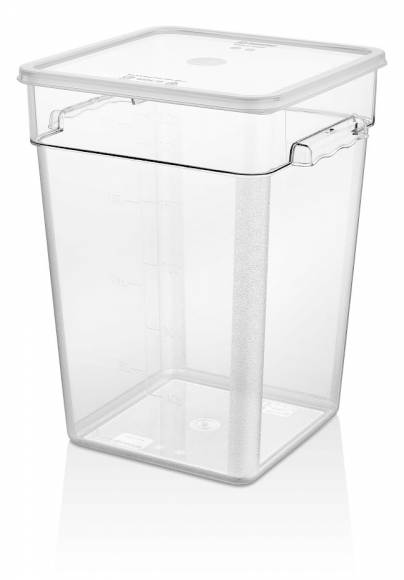 Контейнер для продуктов квадр. 20,8 л. 28*28*40 см. с мерн.шкалой, прозрач, поликарб., б/кр GP 80470