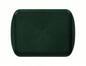 Поднос прямоугольный 41,5х30,5см темно-зеленый с ручками 357С мки079/10/