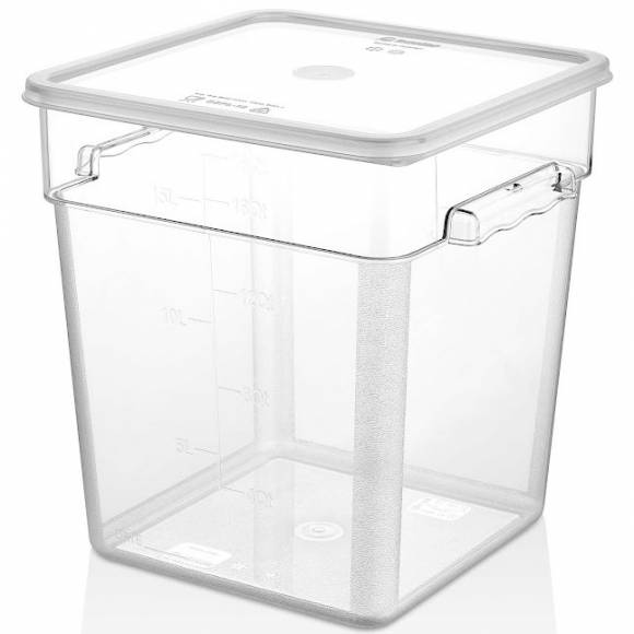 Контейнер для продуктов квадр. 17,2 л. 28*28*32 см. с мерн.шкалой, прозрач, поликарб., б/кр GP 80469