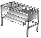 Барная станция 1700*600(800)*850, с бортом, двойной рельсой, ванной моечной гл. 300, нерж. Барная станция 1700*600(800)*850, с бортом, двойной рельсой, ванной моечной гл. 300, нерж.