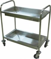 Тележка для сбора посуды 2-х ярусная 800х440х760мм Luxstahl BR-2M Тележка для сбора посуды 2-х ярусная 800х440х760мм Luxstahl BR-2M
