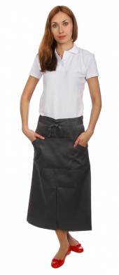 Фартук официанта длинный серый [00302] со504