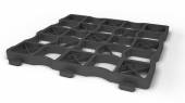 Экопарковка (газонная решетка) 333х333х30мм пластик черная Экопарковка (газонная решетка) 333х333х30мм пластик черная
