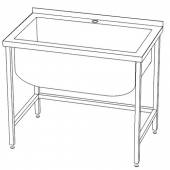 ВМ1 Ванна моечная сварная 1-а секционная 800*900*850 гл.400 с бортом ВМ1 Ванна моечная сварная 1-а секционная 800*900*850 гл.400 с бортом