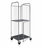 Тележка-стеллаж для прачечной ТП21.2 ОЛДАК две дверцы, откидная полка, нерж. Тележка-стеллаж для прачечной ТП21.2 ОЛДАК две дверцы, откидная полка, нерж.