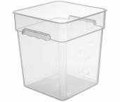 Контейнер для продуктов квадр. 17,2 л. 28*28*32 см. с мерн.шкалой, прозрач, п/п, б/крышки GP 76704