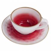 Чайная пара 240 мл, фарфор,красный цвет "The Sun" P.L. 170639 /1/ Чайная пара 240 мл, фарфор,красный цвет "The Sun" P.L. 170639 /1/