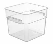Контейнер для продуктов квадратный 6,7 л. 22*22*19 см с мерной шкалой, прозрачный, п/п, б/к GP 76701