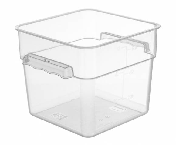 Контейнер для продуктов квадратный 6,7 л. 22*22*19 см с мерной шкалой, прозрачный, п/п, б/к GP 76701