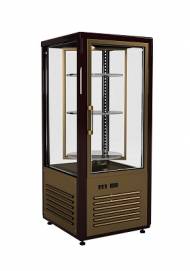 Витрина верт. холодильная кондитерская Carboma R120Cвр динамика (корично-золотой)