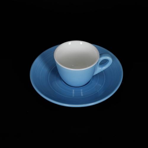 В.Чашка кофейная 80мл 65х48мм голубая Corone Caffetteria LQ-SK0064-2 фк9001
