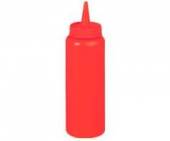 Бутылка для соуса пластиковая 375мл красная MG 1740 32098 /24/ Бутылка для соуса пластиковая 375мл красная MG 1740 32098 /24/