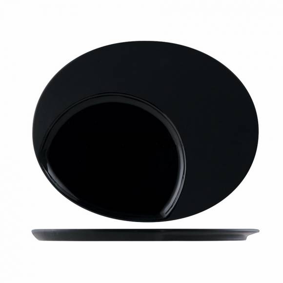 Тарелка овальная 300х240мм "Glossy-Black"  P.L. F2782BY-12L 81200059 /3/