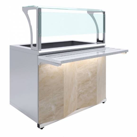 Прилавок холодильный с ванной охлаждаемой Monolith Luxstahl ПХВ (С)-1200 Premium